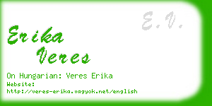 erika veres business card